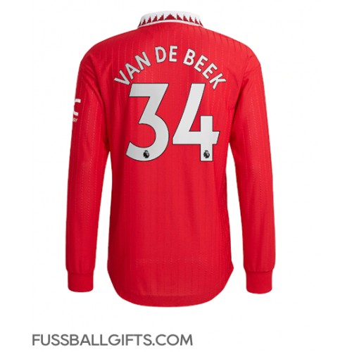 Manchester United Donny van de Beek #34 Fußballbekleidung Heimtrikot 2022-23 Langarm